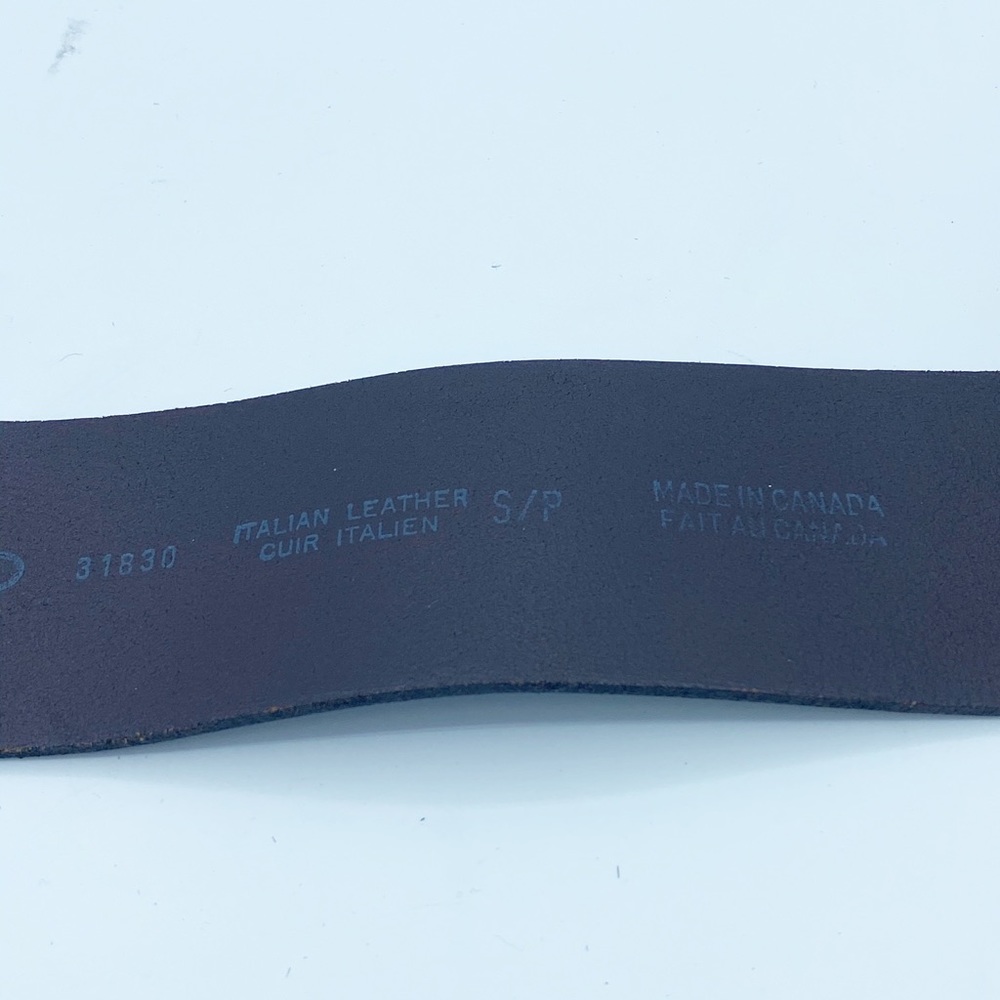 Aldo Wide Brown Italian Leather Belt, Size S - Picture 5 of 7